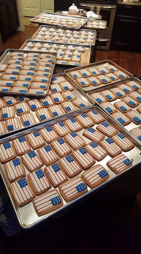 American Flag Patriotic Cookies