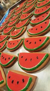 Hand Decorated Watermelon Cookies