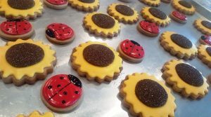 Sunflowers And Ladybug Cookies